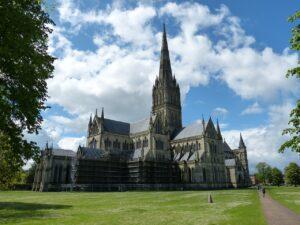 Salisbury Cathedral with its spire reaching 123 meters high – the tallest in England